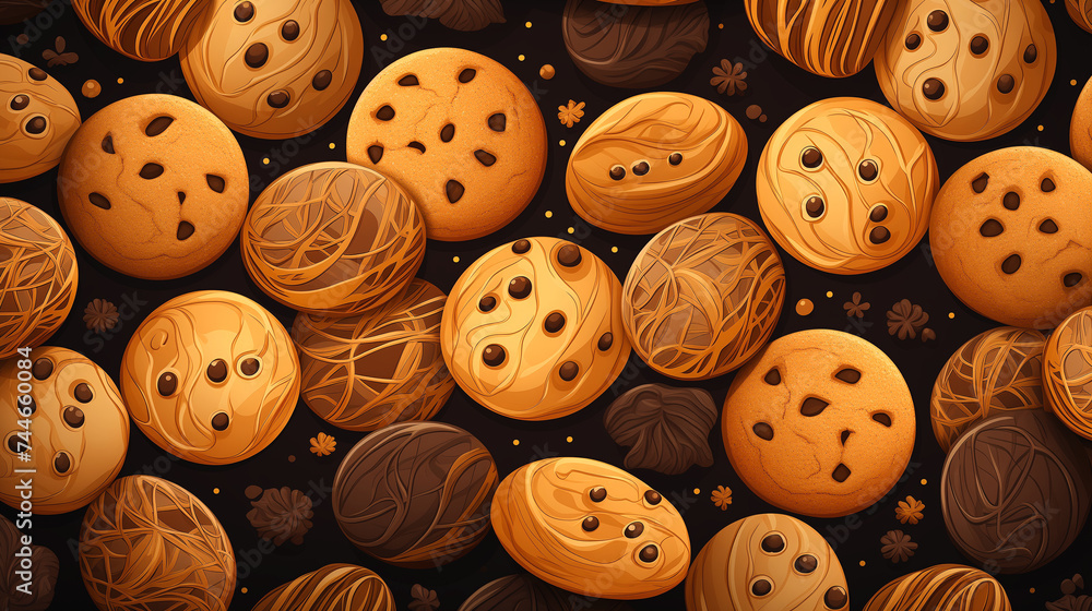 Obraz premium cookie background