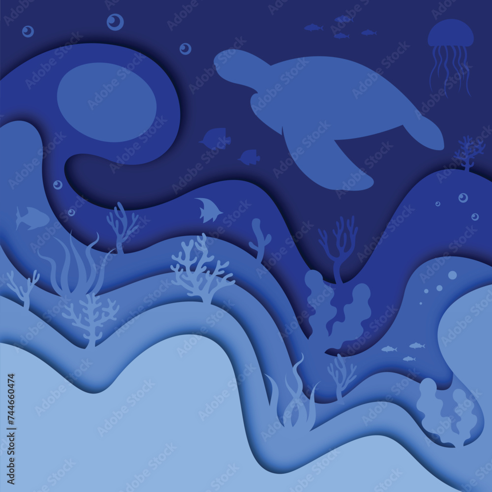 World ocean day vector illustration World ocean day vector illustration