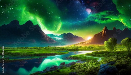 aurora over the mountains © Frantisek