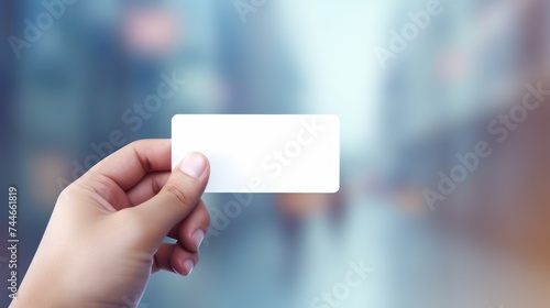 Professional Networking Hand Holding Business Card