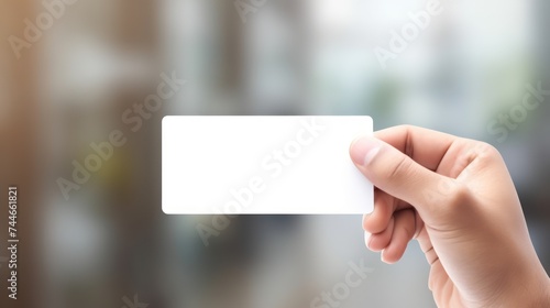 Professional Networking Hand Holding Business Card