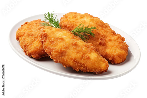 Stuffed Breaded Cutlet Bliss Isolated on Transparent Background, PNG format