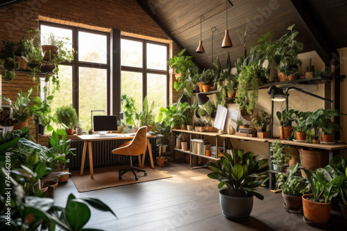 Transform your desktop with a lush indoor garden! This serene workspace oasis