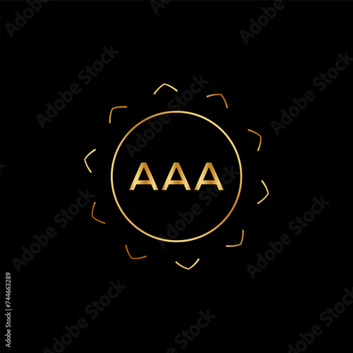 AAA Letter logo design template vector. AAA Business abstract connection vector logo. AAA icon circle logotype.
