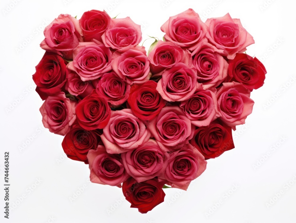 Isolated Heart of Roses A Stunning Symbol of Love Isolated Heart of Roses A Stunning Symbol of Love