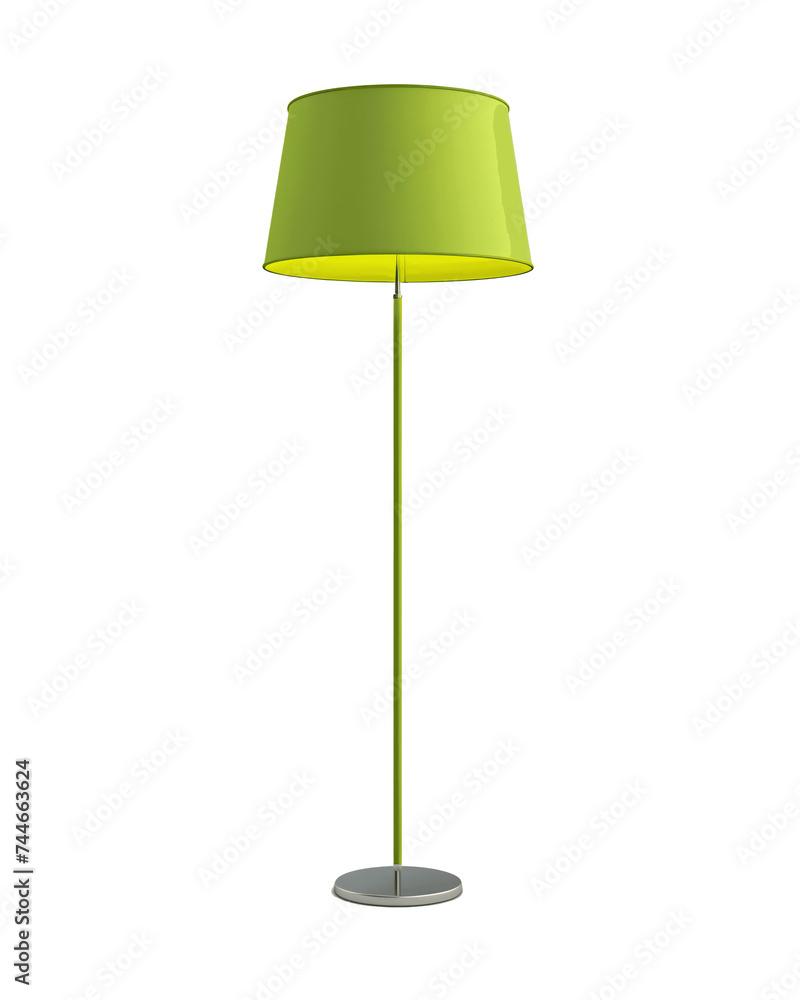 Modern Green Floor Lamp Isolated on Transparent Background Modern Green Floor Lamp Isolated on Transparent Background