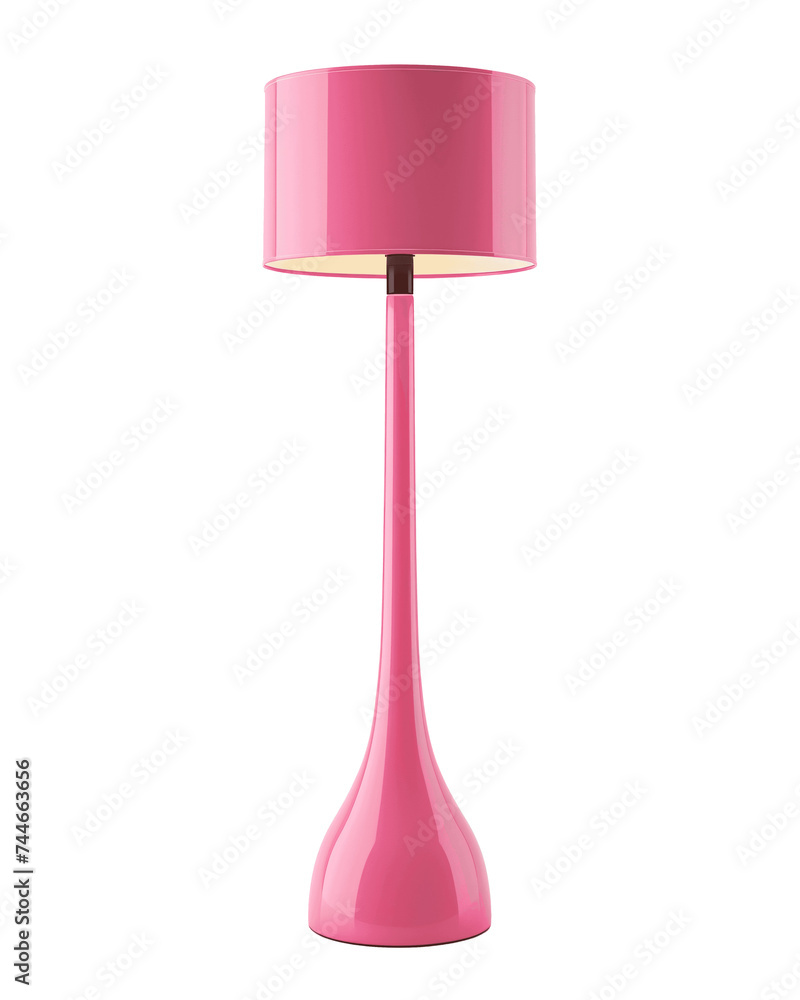 Modern Pink Floor Lamp Isolated on Transparent Background Modern Pink Floor Lamp Isolated on Transparent Background