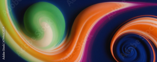 Mesmerizing blend of colorful swirls and light  reminiscent of a digital rainbow vortex