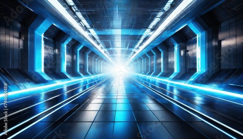 tunnel of blue light