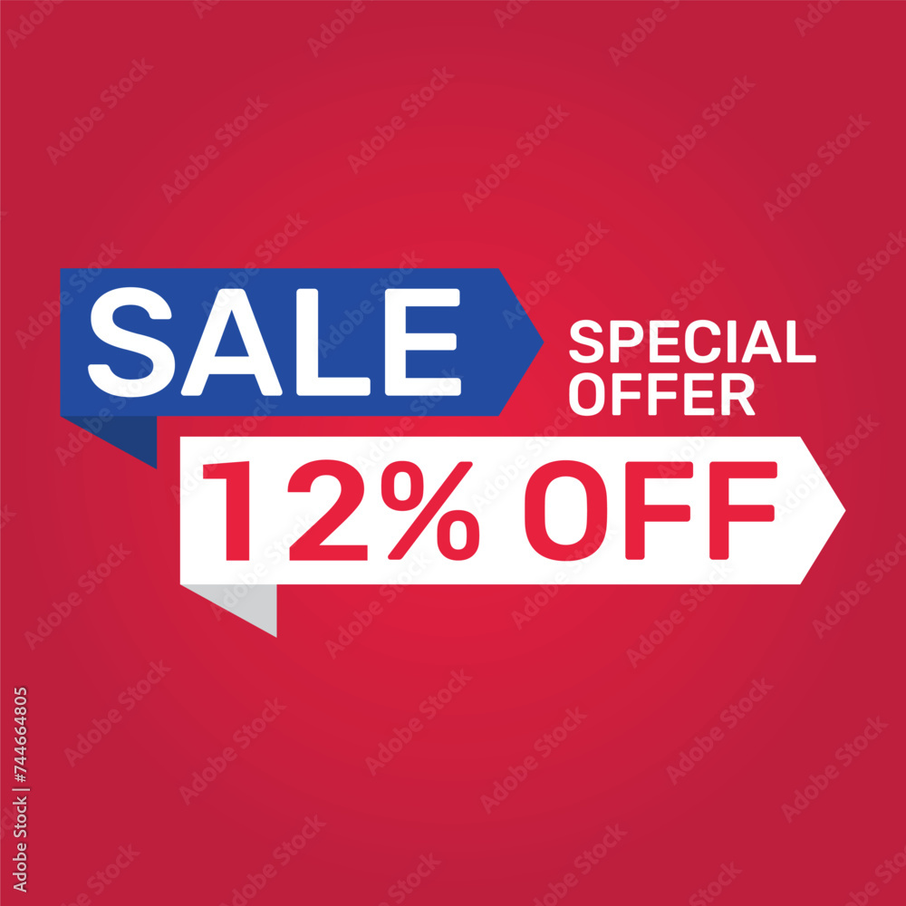 Special offer 12 Percent sale. Banner template design Vector illustration. Special offer 12 Percent sale. Banner template design Vector illustration.