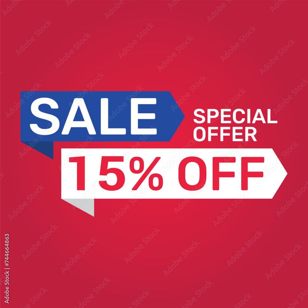Special offer 15 Percent sale. Banner template design Vector illustration. Special offer 15 Percent sale. Banner template design Vector illustration.