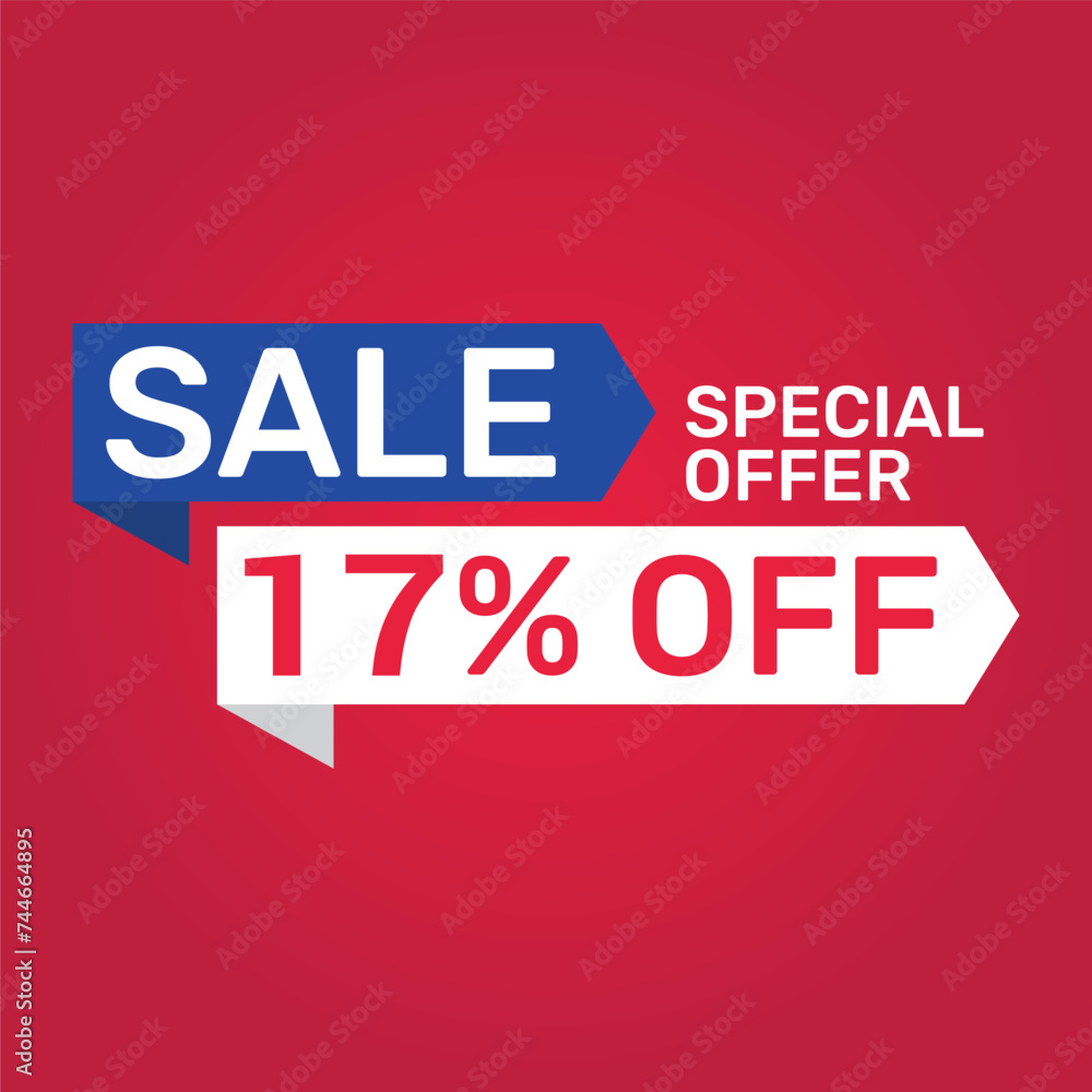 Special offer 17 Percent sale. Banner template design Vector illustration. Special offer 17 Percent sale. Banner template design Vector illustration.