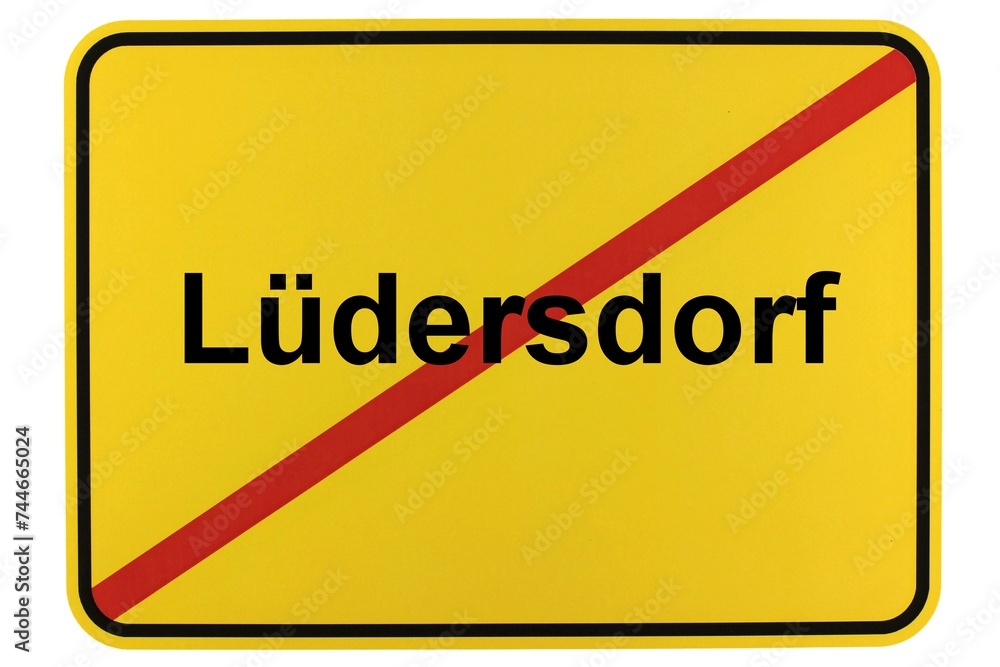 Illustration eines Ortsschildes der Gemeinde Lüdersdorf in Mecklenburg-Vorpommern Illustration eines Ortsschildes der Gemeinde Lüdersdorf in Mecklenburg-Vorpommern