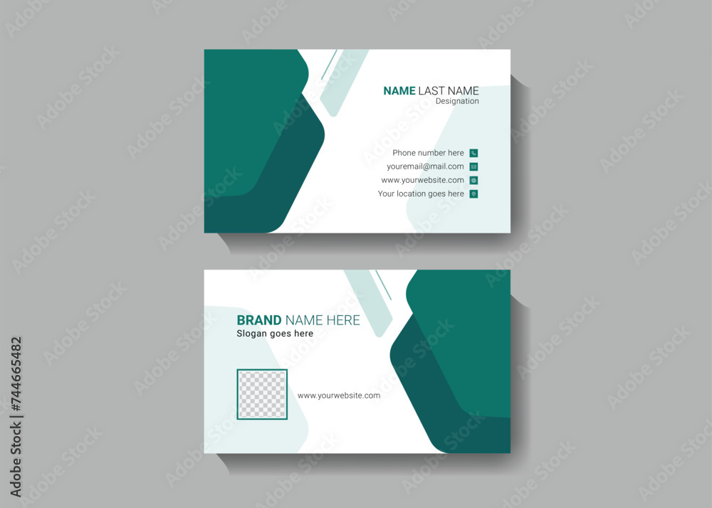 Double-sided business card template design Double-sided business card template design