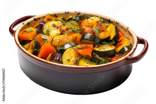 Provencal Veggie Pleasure Isolated on Transparent Background, PNG format