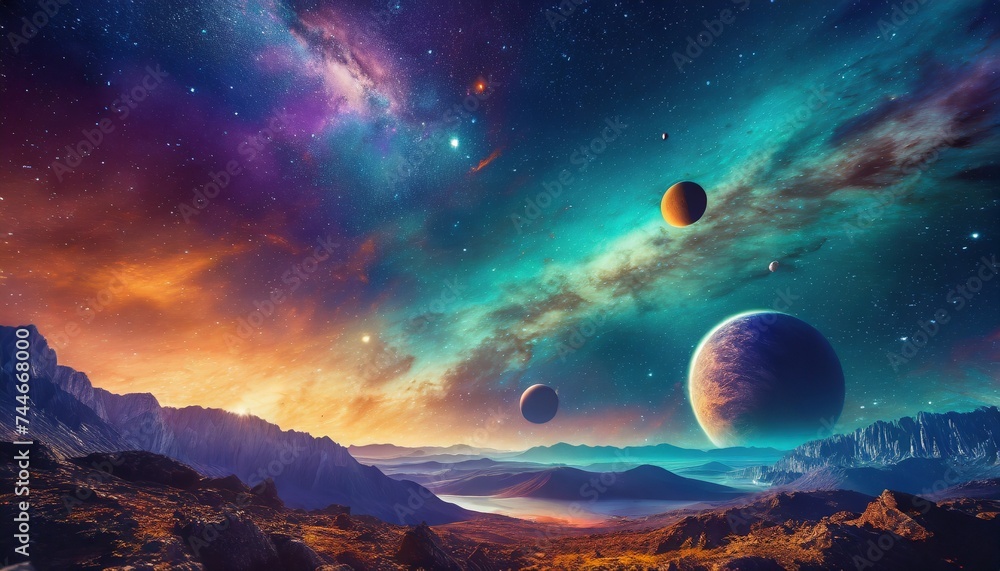 universe with planets universe with planets