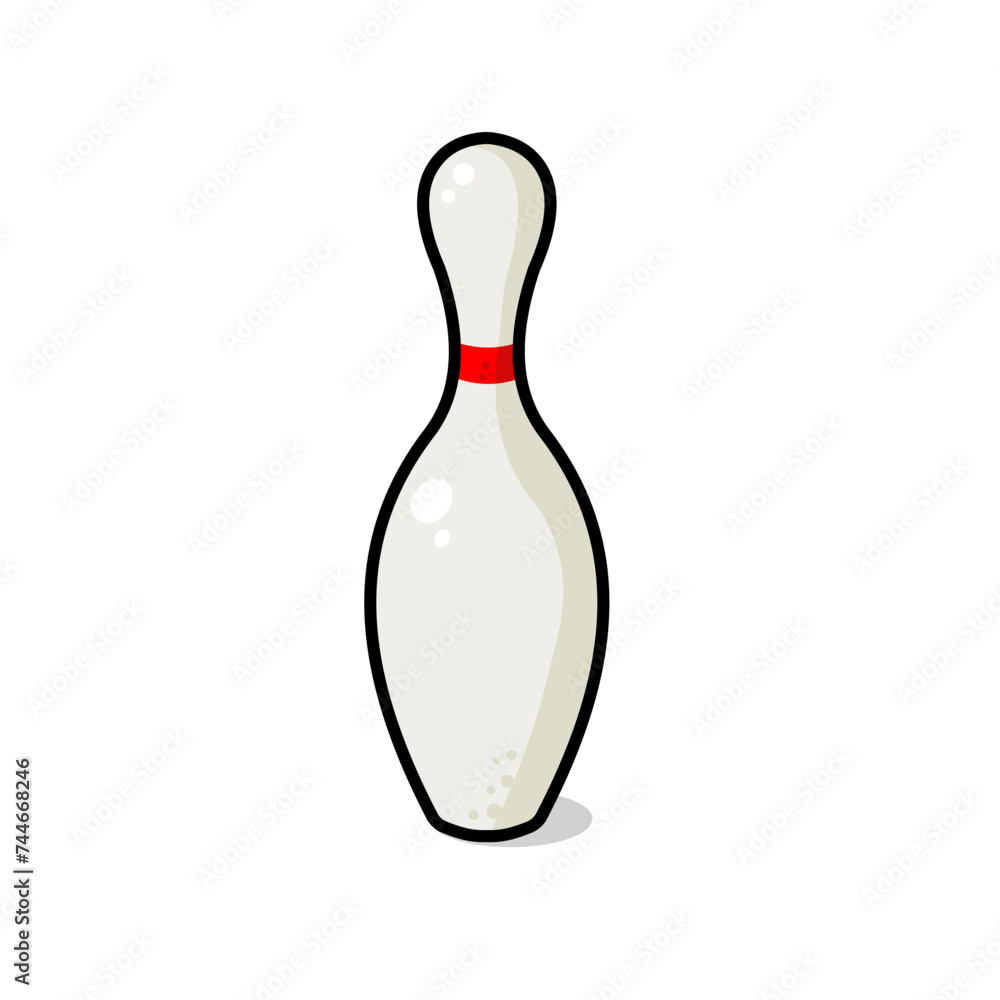 single bowling pin - vector illustration single bowling pin - vector illustration
