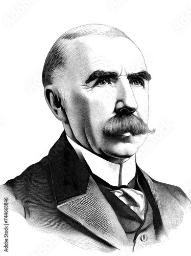 Portrait of Edward Elgar, generative AI photo