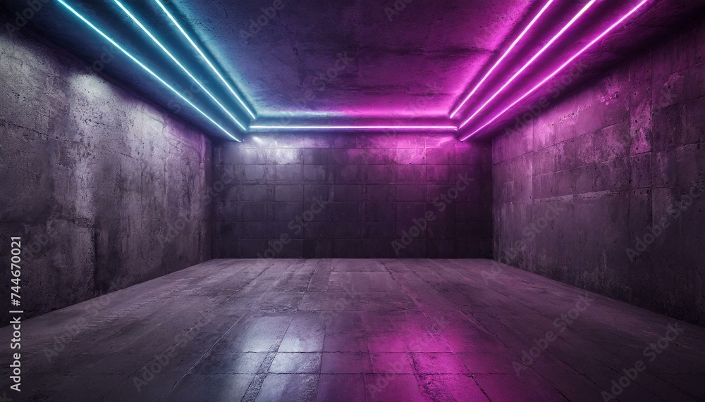 Neon Noir: Futuristic Sci-Fi Club Concept in a Grunge Concrete Setting