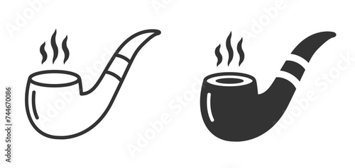 Smoking Pipe Icon. Vector Illustration