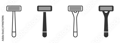 Razor Icon Isolated on A White Background. Vector Illustration photo