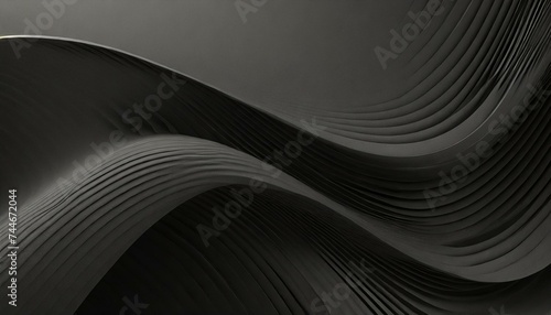 "Elegant Simplicity: 3D Undulating Black Background for Modern Design"