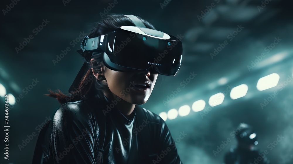 Hyper Realistic Futuristic Race in Virtual Reality Simulation High Quality RAW Image Hyper Realistic Futuristic Race in Virtual Reality Simulation High Quality RAW Image