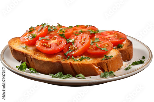 Traditional Italian Appetizer Creation Isolated on Transparent Background, PNG format