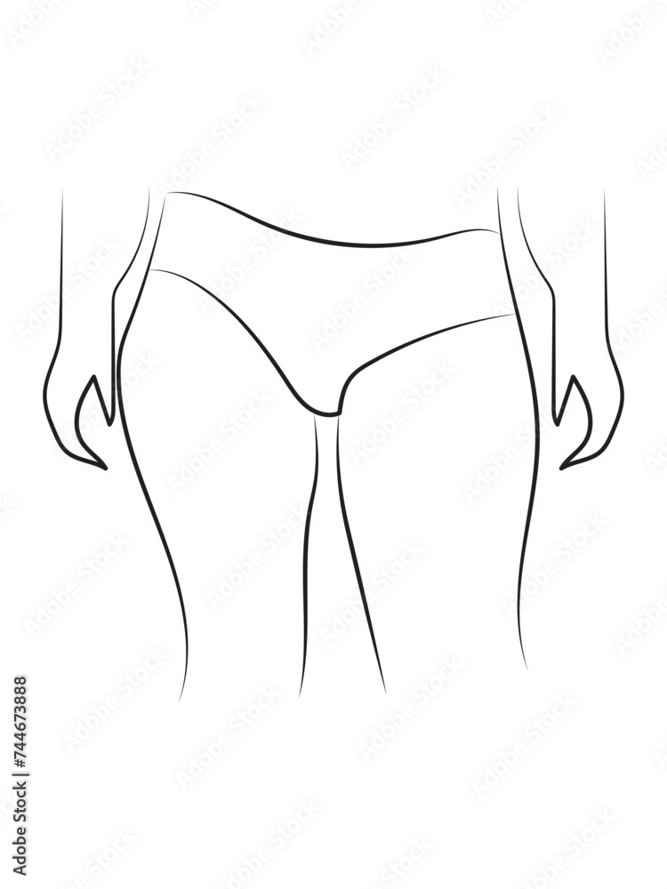 Classic women's bikini panties icon. Vector sign in simple style isolated on white background. eps10 Classic women's bikini panties icon. Vector sign in simple style isolated on white background. eps10