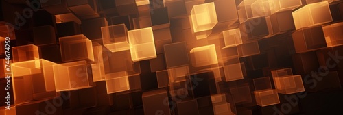 Abstract Brown Squares design background