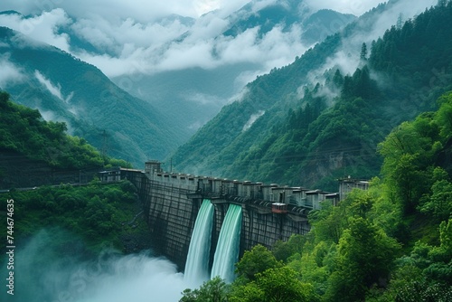 EcoDam Hydro Power Plant  Harnessing Nature s Power for a Green Future