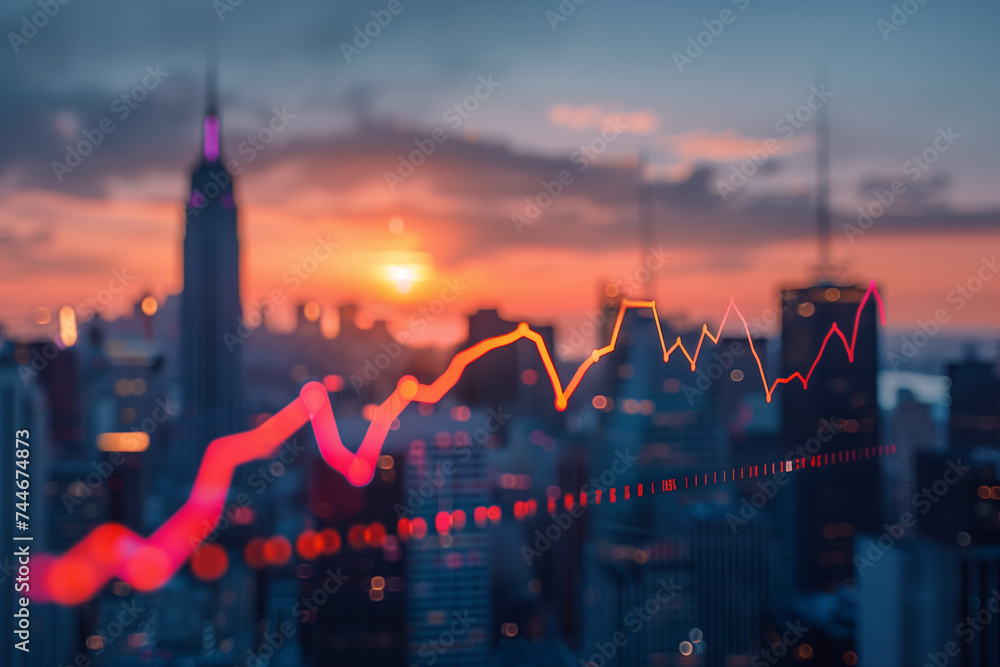 Rising Tide in Real Estate Upward Trend in Housing Market Signals Lucrative Financial Gains from Rental Income and Investments - obrazy, fototapety, plakaty 