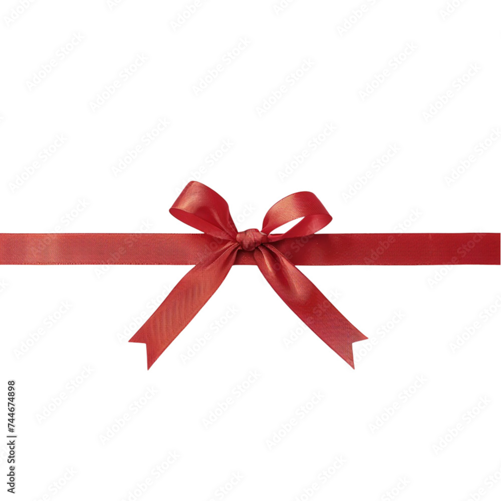 Red gift ribbon bow on white background. With clipping path. Red gift ribbon bow on white background. With clipping path.