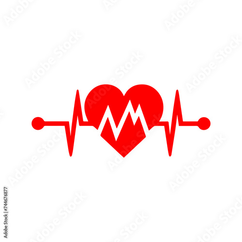 Heart beat icons vector