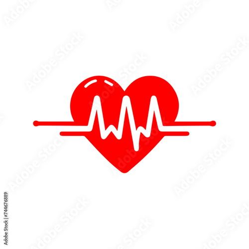 Heart beat icons vector