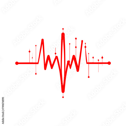 Heart beat icons vector