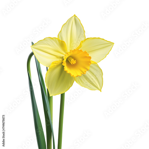 Daffodil image isolated on a transparent background PNG photo