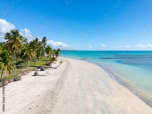 Aerial photo of Praia De Ipioca in Alagoas Northeast Brazil