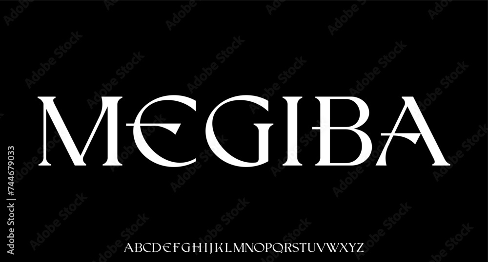 MEGIBA  the luxury and elegant font glamour style	
