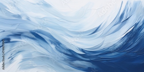 Abstract indigo oil paint brushstrokes texture pattern contemporary painting wallpaper background