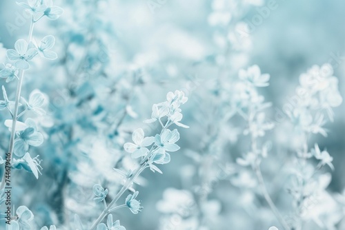 Gently blue flowers background, spring turquoise background, beauty of nature © mirifadapt