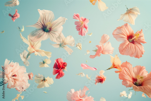Frischer Blütenduft verteilt sich in der Luft photo