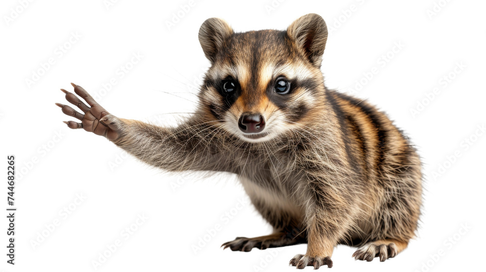 Baby Raccoon Reaching Out