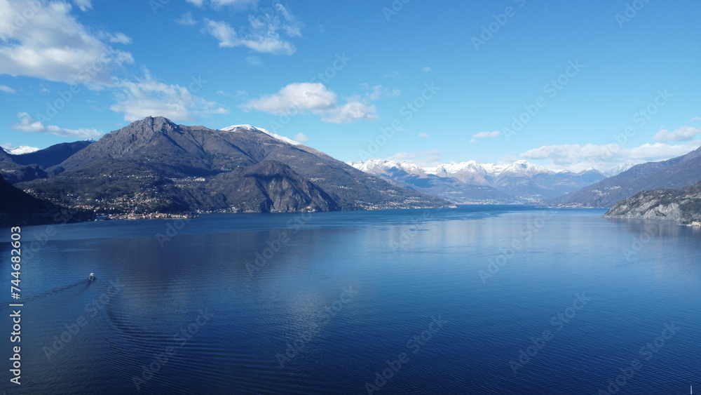 Como Lake Bellagio Italy Aerial Dron Footage 