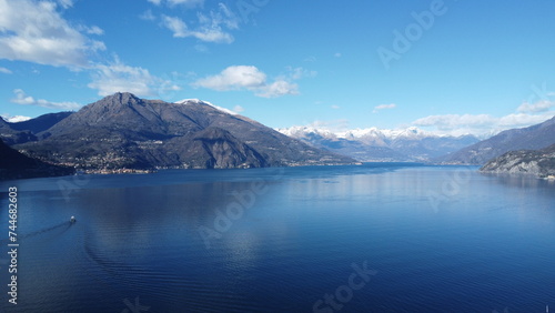 Como Lake Bellagio Italy Aerial Dron Footage 