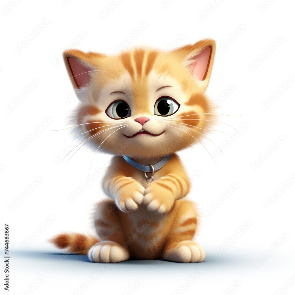 Adorable Kitten Captures Butterfly in Playful Pursuit Adorable Kitten Captures Butterfly in Playful Pursuit