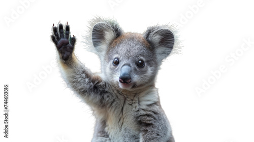 Baby Koala Standing on Hind Legs