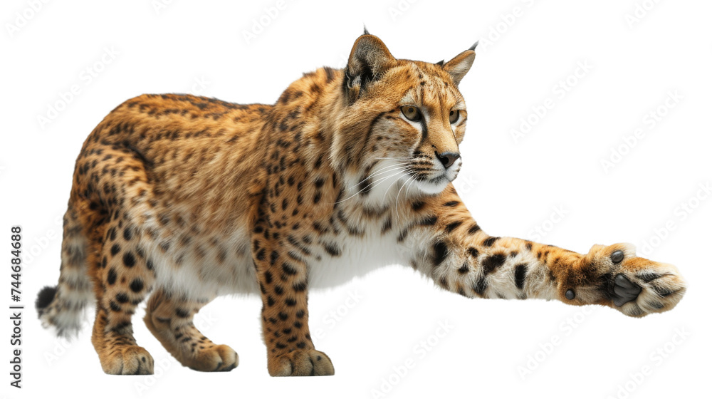 Majestic Big Cat Standing With Raised Paw Majestic Big Cat Standing With Raised Paw
