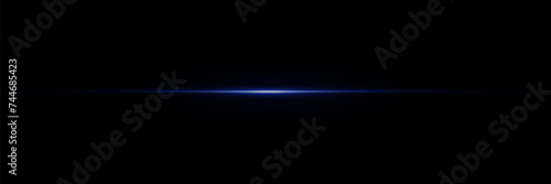 Blue line flashes. An explosion of light and glare. On a black background.