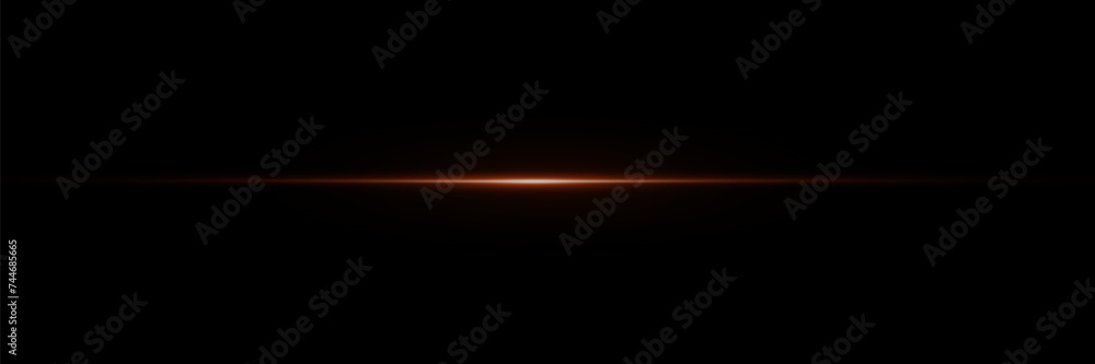 Golden line flashes. An explosion of light and glare. On a black background.